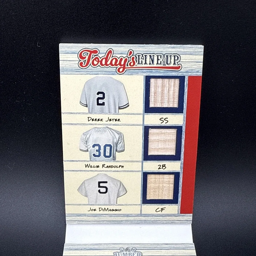 2025 Leaf NY Yankees Lumber Lineup - Jeter Jackson  DiMaggio Ruth Mantle 5/6